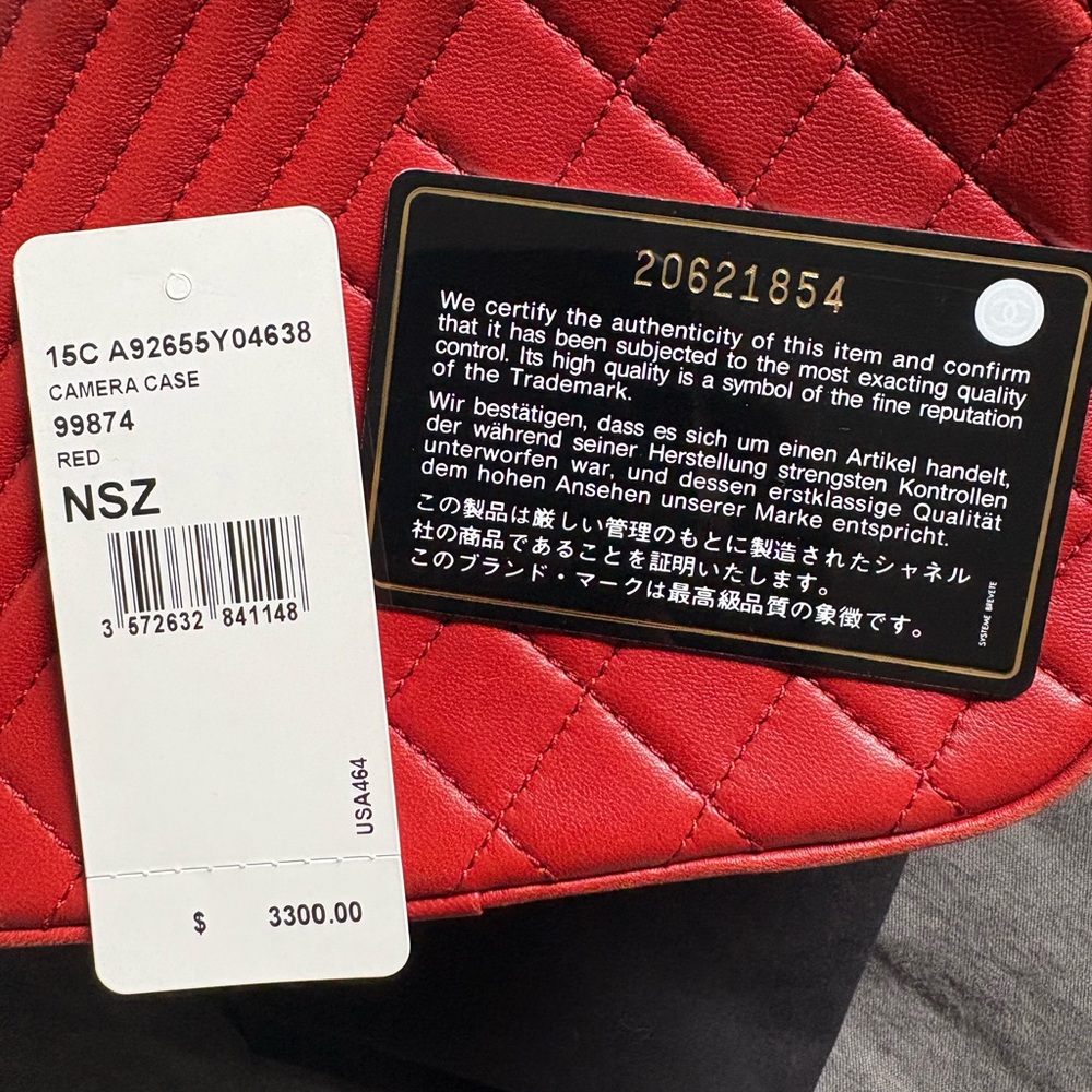 Chanel crossbody camera bag, red. - Picture 6 of 6